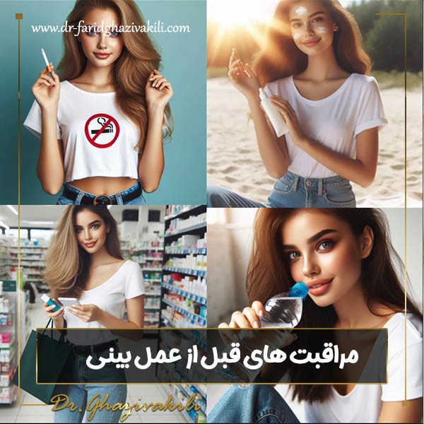 مراقبت های قبل از عمل بینی - دکتر فرید قاضی وکیلی - dr-faridghazivakili.com