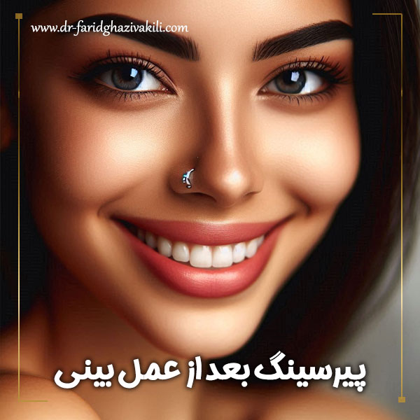 پیرسینگ بعد از عمل بینی + دکتر فرید قاضی وکیلی