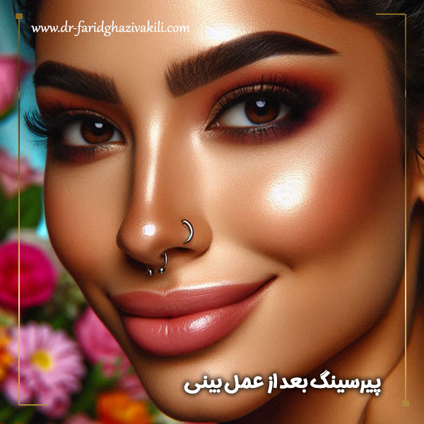 پیرسینگ بعد از عمل بینی + دکتر فرید قاضی وکیلی